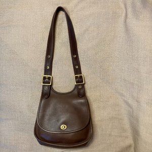 Vintage Coach Handbag Purse Brown Soft Leather, Medium Size, Very Clean #9988